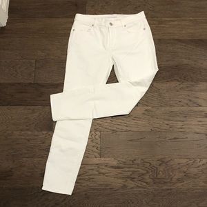 Loft Modern Skinny White jeans